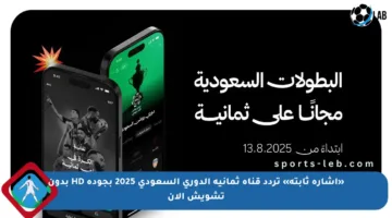 «إشارة ثابتة» تردد قناة ثمانية الدوري السعودي 2025 بجودة HD بدون تشويش الآن